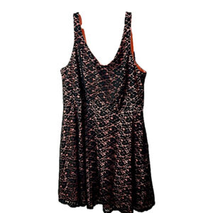 New Noir black lace pink dress a-line sleeveless Size 18